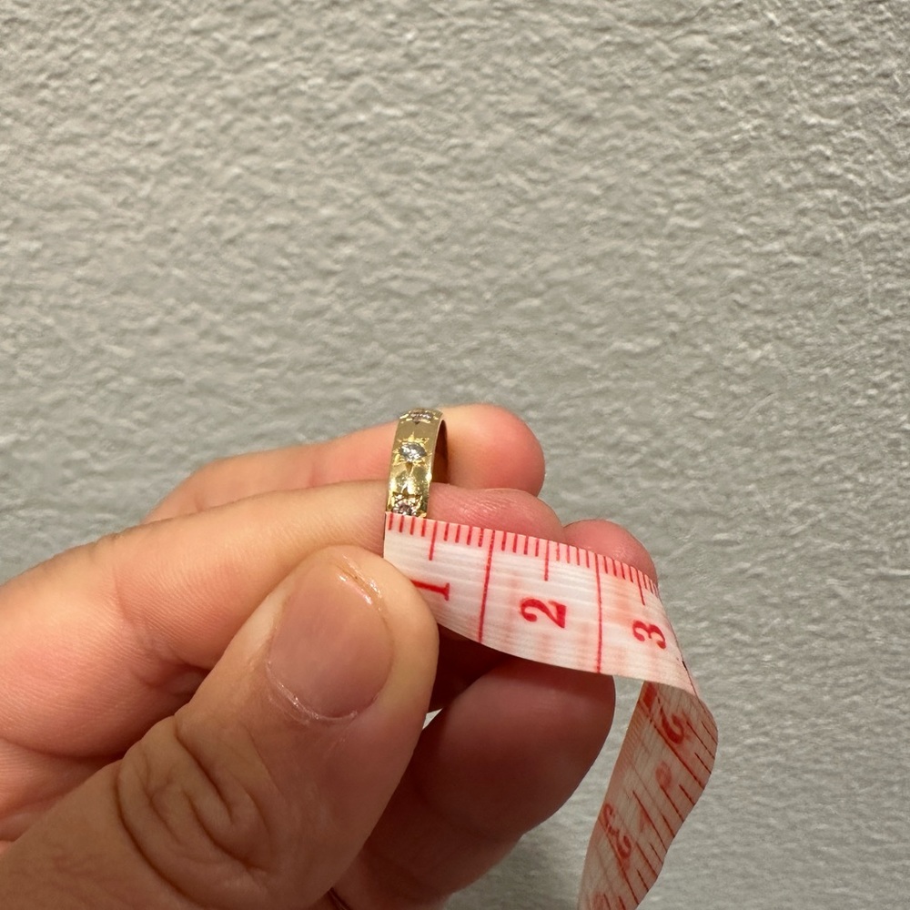 14k Dome Gold Ring With Old Mine Cut, Starset Diamonds - Picture 5 of 6